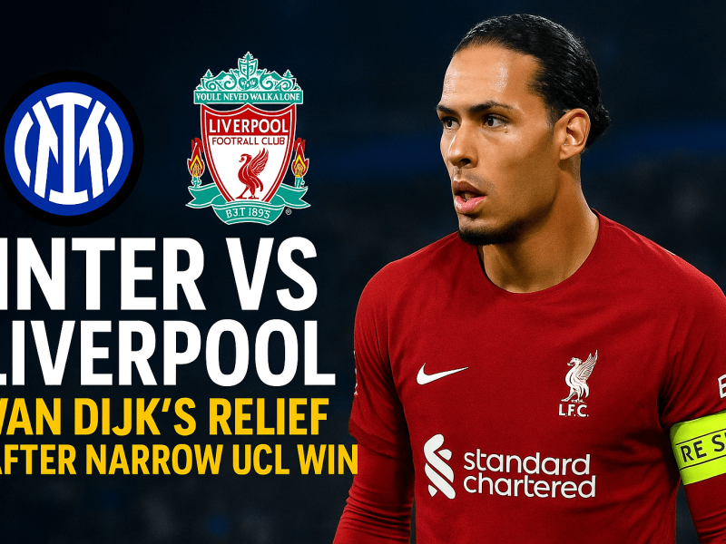 อินเตอร์ พบ ลิเวอร์พูล: ฟาน ไดค์โล่งใจหลังเฉือนชัย + ประสบการณ์ลุ้นเงินกับ HUC99 ระหว่างดูเกมสุดอึด