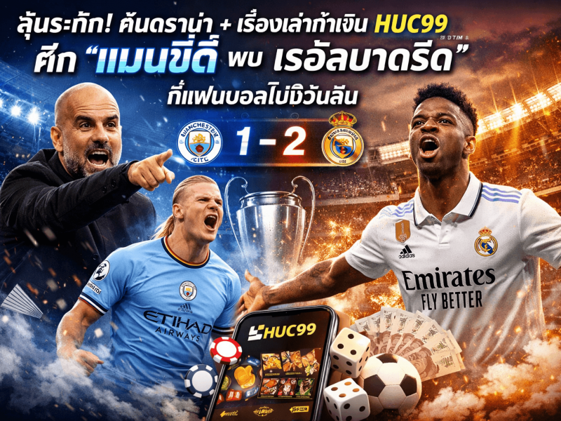 ลุ้นระทึก! คืนดราม่า + เรื่องเล่าทำเงิน HUC99 กับศึก “แมนซิตี พบ เรอัลมาดริด” ที่แฟนบอลไม่มีวันลืม